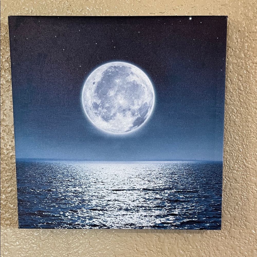 Moonlit Ocean Canvas Wall Art